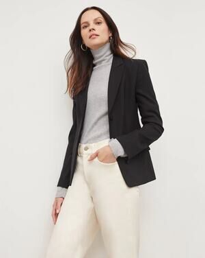 MM LAFLEUR The Bennett Jacket Blazer Wool Twill Black {3M25}